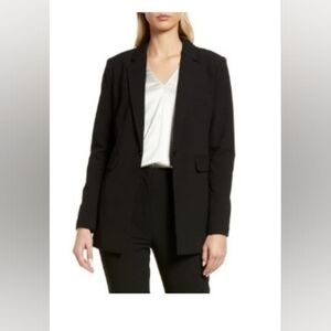 Nordstrom cinch waist black blazer